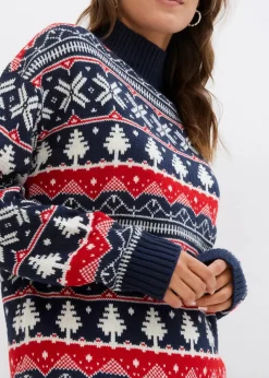 Weihnachtspullover mit Turtleneck Damen Bekleidung·Jeans|Nachhaltigere Materialien