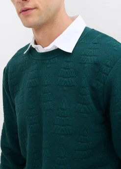 Herren bonprix Große Größen|Sweat|Weihnachtssweatshirt mit Tannenbaummotiv