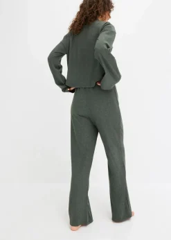 Damen bonprix Wäsche·Nachtwäsche|Wäsche·Homewear|Weit geschnittener Loungewear Hausanzug aus weicher Rippe