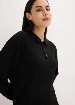 Damen bonprix Wäsche·Homewear|Wäsche·Nachtwäsche|Weit geschnittener Loungewear Hausanzug aus weicher Rippe