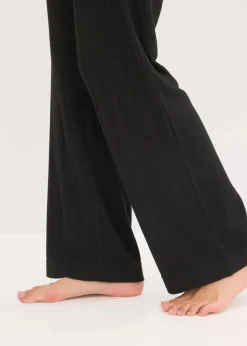 Damen bonprix Wäsche·Homewear|Wäsche·Nachtwäsche|Weit geschnittener Loungewear Hausanzug aus weicher Rippe
