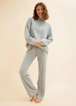 New Weit geschnittener Loungewear Hausanzug aus weicher Qualität Damen Homewear