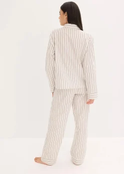Damen bonprix Wäsche·Homewear|Wäsche·Nachtwäsche|Weit geschnittener Loungewear Hausanzug aus gewebter Baumwolle