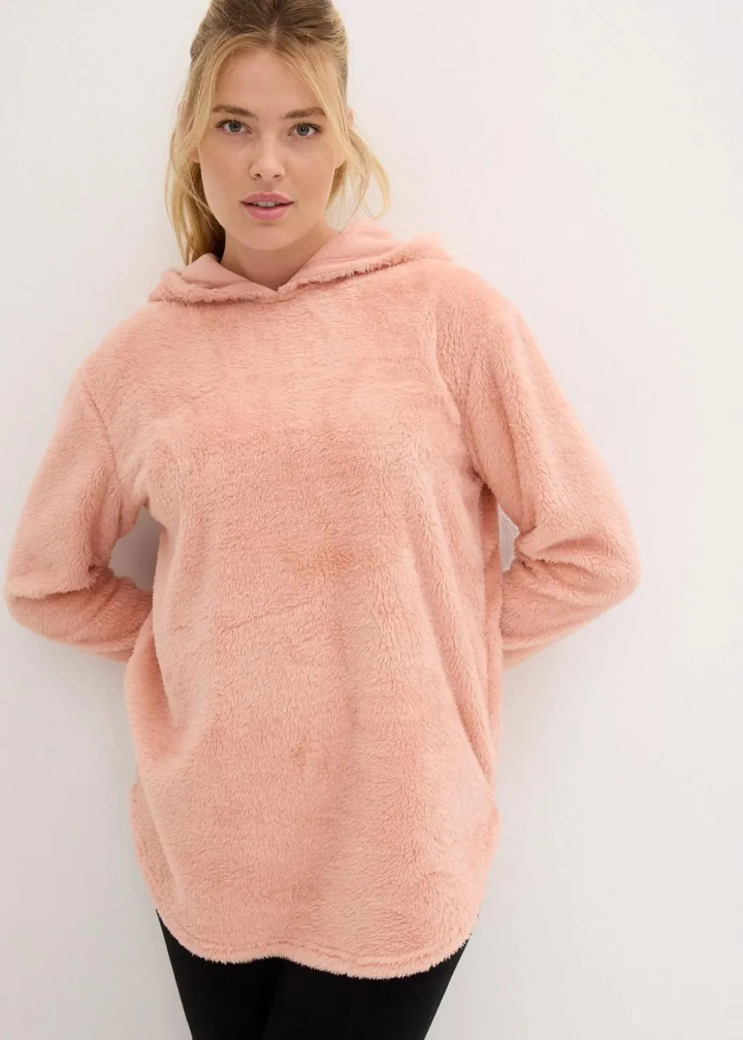 Online Weit geschnittener Loungewear Kuschel-Fleece Longpullover Damen Wäsche·Homewear|Bekleidung·Strickmode