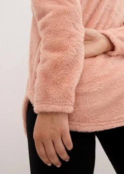 Online Weit geschnittener Loungewear Kuschel-Fleece Longpullover Damen Wäsche·Homewear|Bekleidung·Strickmode