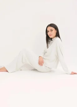 Damen bonprix Wäsche·Homewear|Wäsche·Nachtwäsche|Weit geschnittener Loungewear Hausanzug aus weicher Rippe