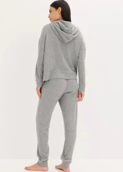 Damen bonprix Wäsche·Homewear|Wäsche·Nachtwäsche|Weit geschnittener Loungewear Hausanzug aus weicher Rippe
