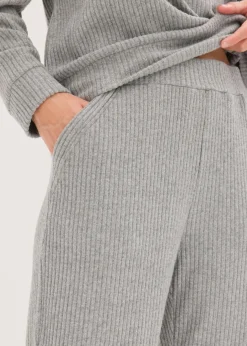 Damen bonprix Wäsche·Homewear|Wäsche·Nachtwäsche|Weit geschnittener Loungewear Hausanzug aus weicher Rippe