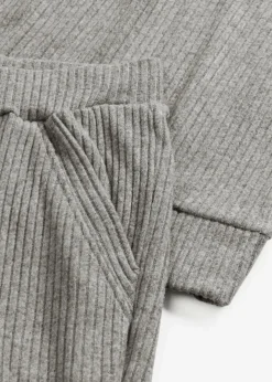 Damen bonprix Wäsche·Homewear|Wäsche·Nachtwäsche|Weit geschnittener Loungewear Hausanzug aus weicher Rippe