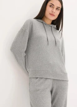 Damen bonprix Wäsche·Homewear|Wäsche·Nachtwäsche|Weit geschnittener Loungewear Hausanzug aus weicher Rippe