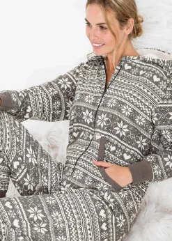 Hot Weit geschnittener Loungewear Overall aus Sweatware Damen Wäsche·Homewear|Wäsche·Nachtwäsche