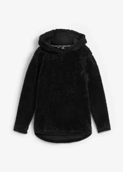 Damen bonprix Homewear|Sportwäsche|Weit geschnittener Loungewear Kuschel-Fleece Longpullover