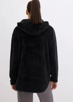 Damen bonprix Homewear|Sportwäsche|Weit geschnittener Loungewear Kuschel-Fleece Longpullover