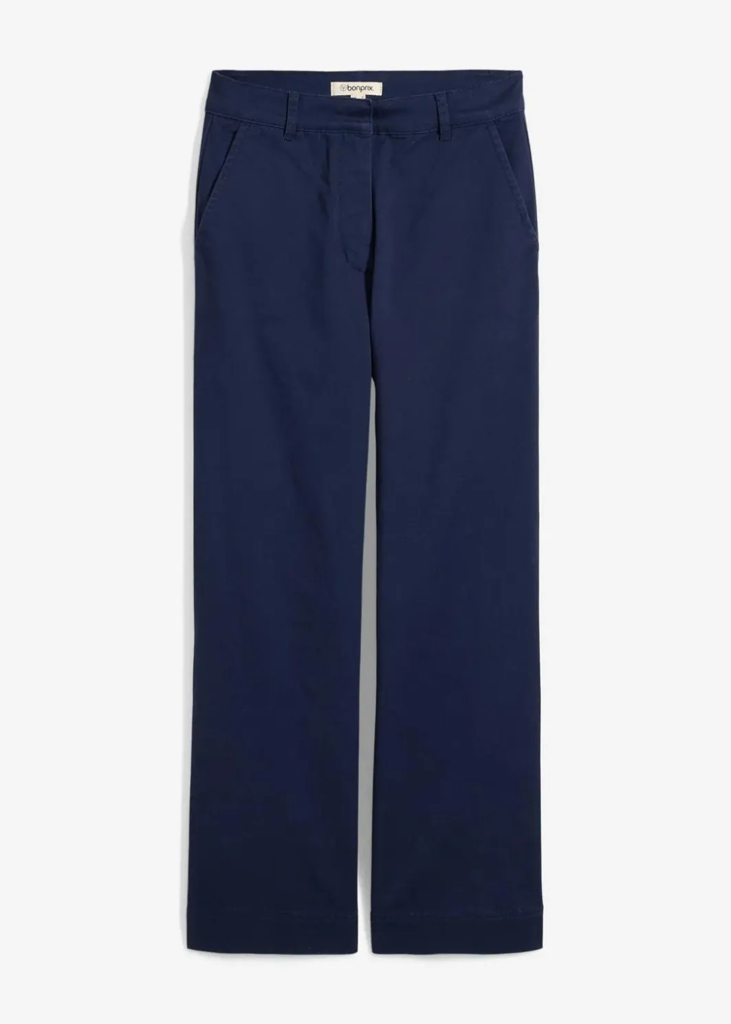 Damen bonprix Bekleidung·Kleider|Zweiteiler & Sets|Weite 7/8 Hose aus elastischem Bio-Baumwoll-Mix