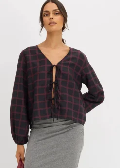 New Weite Bluse aus softer Viskose Damen Blusen & Tuniken|Zweiteiler & Sets