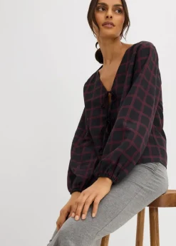 New Weite Bluse aus softer Viskose Damen Blusen & Tuniken|Zweiteiler & Sets