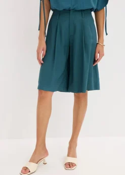 Damen bonprix Bekleidung·Outdoorbekleidung|Bekleidung·Kleider|Weite Bundfalten Bermuda