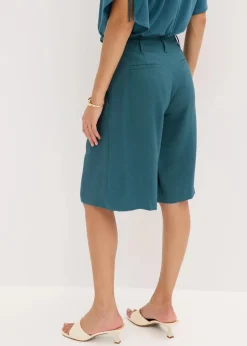 Damen bonprix Bekleidung·Outdoorbekleidung|Bekleidung·Kleider|Weite Bundfalten Bermuda