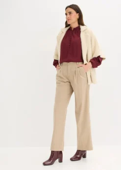Damen bonprix Hosen|Bekleidung·Kleider|Weite Bundfaltenhose
