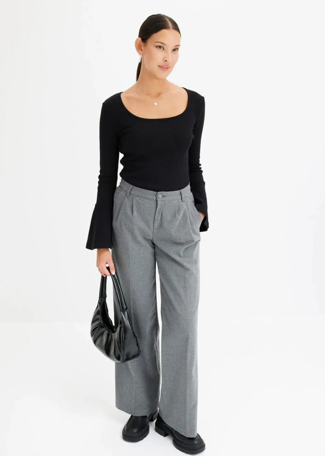 Online Weite Bundfaltenhose Damen Bekleidung·Kleider|Hosen