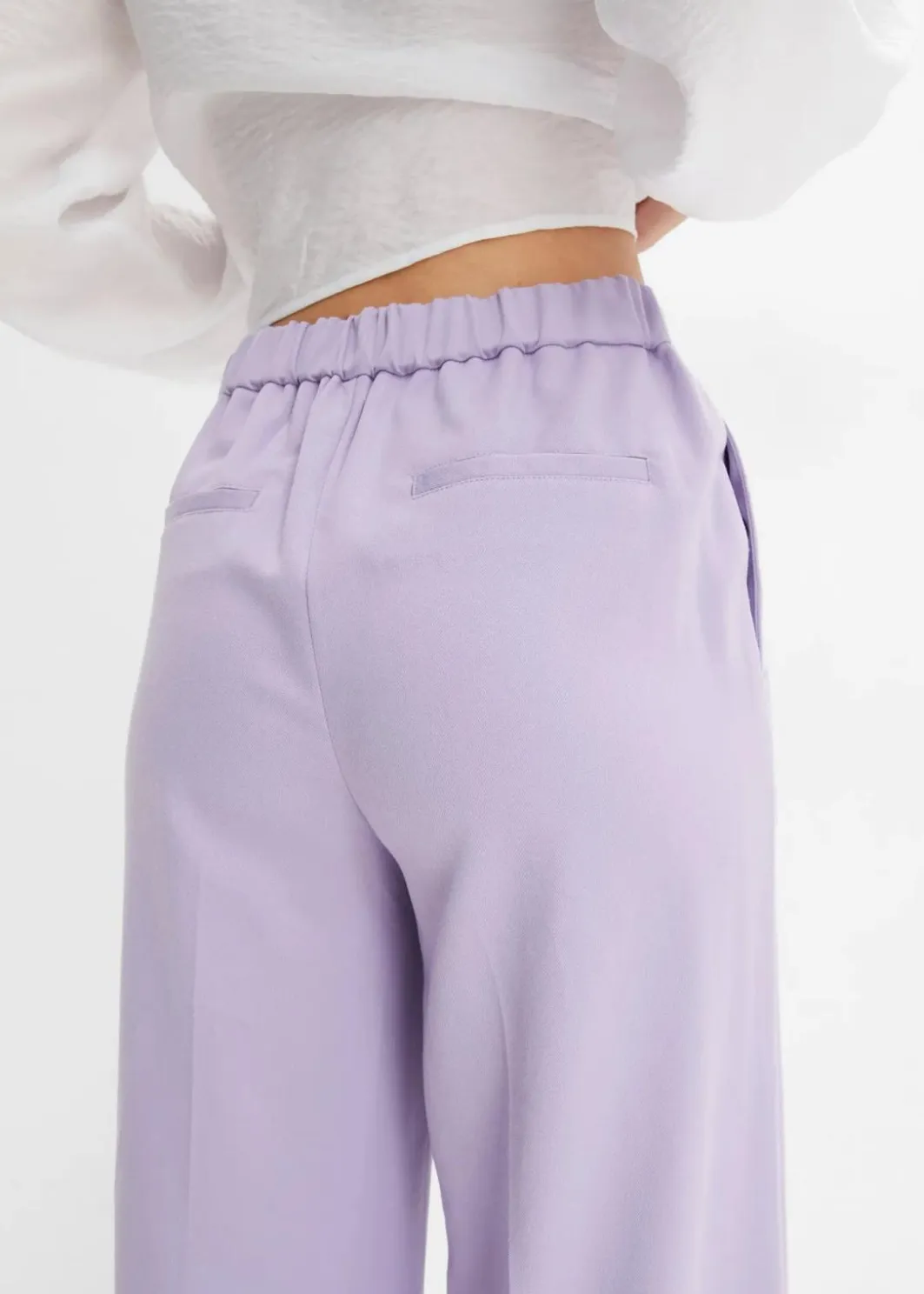 Damen bonprix Nachhaltigere Materialien|Hosen|Weite Bundfaltenhose