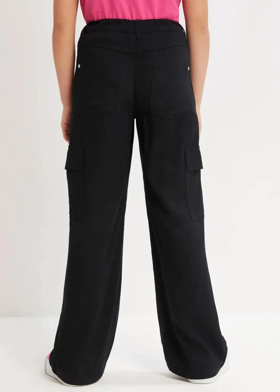 Kinder bonprix Mädchen 9-16 Jahre·Hosen & Leggings|Weite Cargohose aus fließender Viskose