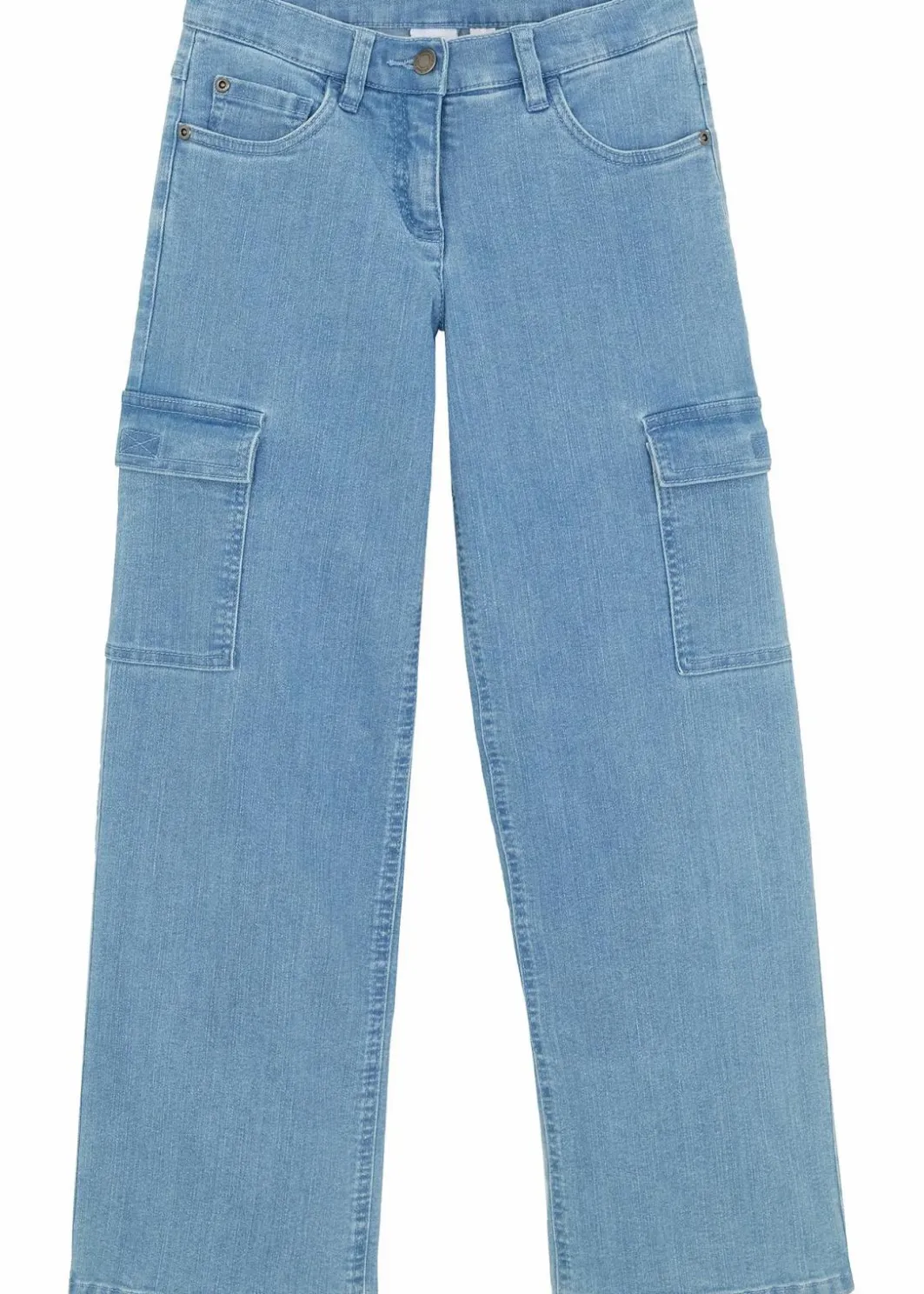 Sale Weite Cargo-Jeans Mid Waist Kinder Mädchen 9-16 Jahre·Jeans