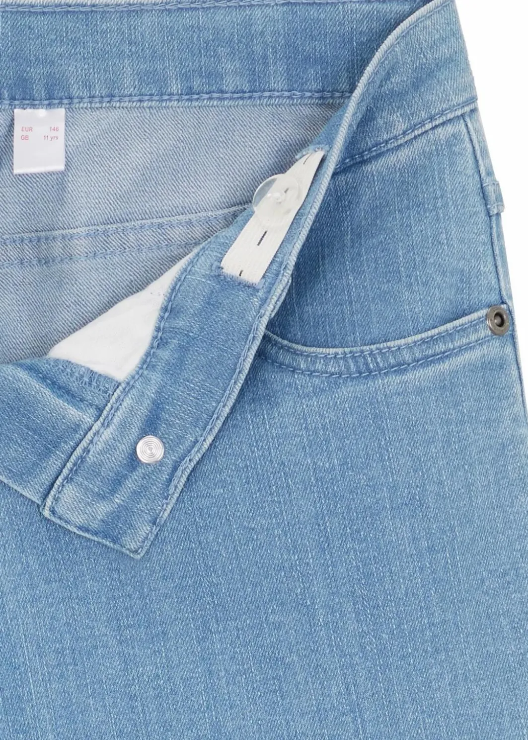 Sale Weite Cargo-Jeans Mid Waist Kinder Mädchen 9-16 Jahre·Jeans