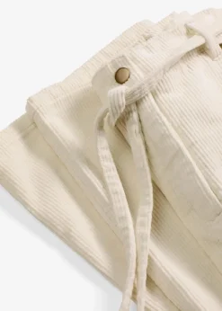 Damen bonprix Hosen|Bekleidung·Kleider|Weite Cordhose mit Bindegürtel