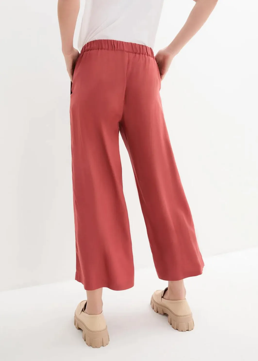 Damen bonprix Nachhaltigere Materialien|Hosen|Weite Culotte aus nachhaltiger Viskose