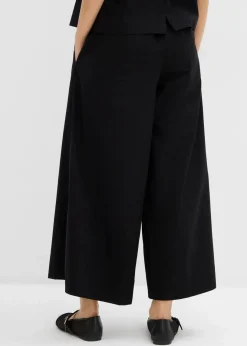 Damen bonprix Hosen|Zweiteiler & Sets|Weite Culotte aus reiner Baumwolle