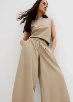 Damen bonprix Bekleidung·Kleider|Zweiteiler & Sets|Weite Culotte aus reiner Baumwolle