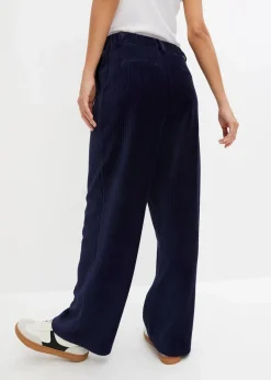New Weite Hose aus Ripp-Samt Damen Bekleidung·Kleider|Hosen