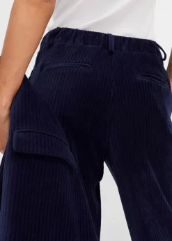 New Weite Hose aus Ripp-Samt Damen Bekleidung·Kleider|Hosen