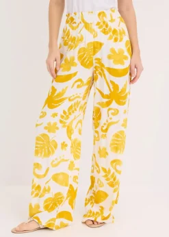 Damen bonprix Bekleidung·Kleider|Hosen|Weite Hose aus strukturierter Viskose
