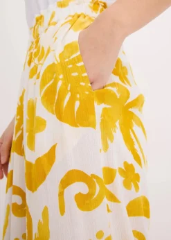 Damen bonprix Bekleidung·Kleider|Hosen|Weite Hose aus strukturierter Viskose