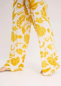 Damen bonprix Bekleidung·Kleider|Hosen|Weite Hose aus strukturierter Viskose