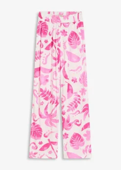 Damen bonprix Nachhaltigere Materialien|Hosen|Weite Hose aus strukturierter Viskose