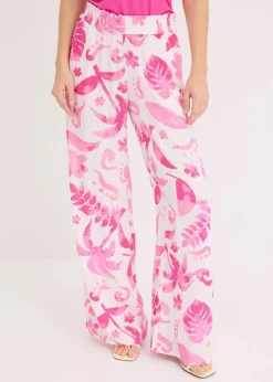 Damen bonprix Nachhaltigere Materialien|Hosen|Weite Hose aus strukturierter Viskose