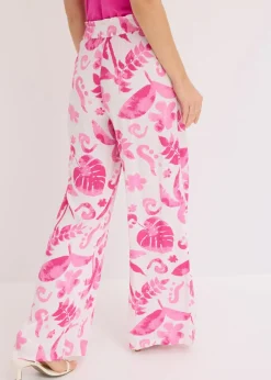 Damen bonprix Nachhaltigere Materialien|Hosen|Weite Hose aus strukturierter Viskose
