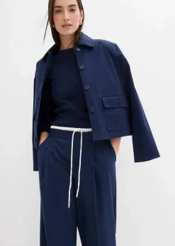 Damen bonprix Hosen|Bekleidung·Kleider|Weite Hose aus Viskose-Mix