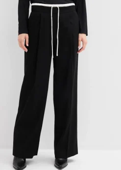 Weite Hose aus Viskose-Mix Damen Hosen|Bekleidung·Kleider