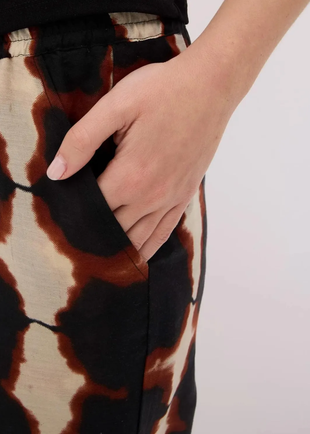 Sale weite Hose mit Batik-Print Damen Bekleidung·Kleider|Zweiteiler & Sets