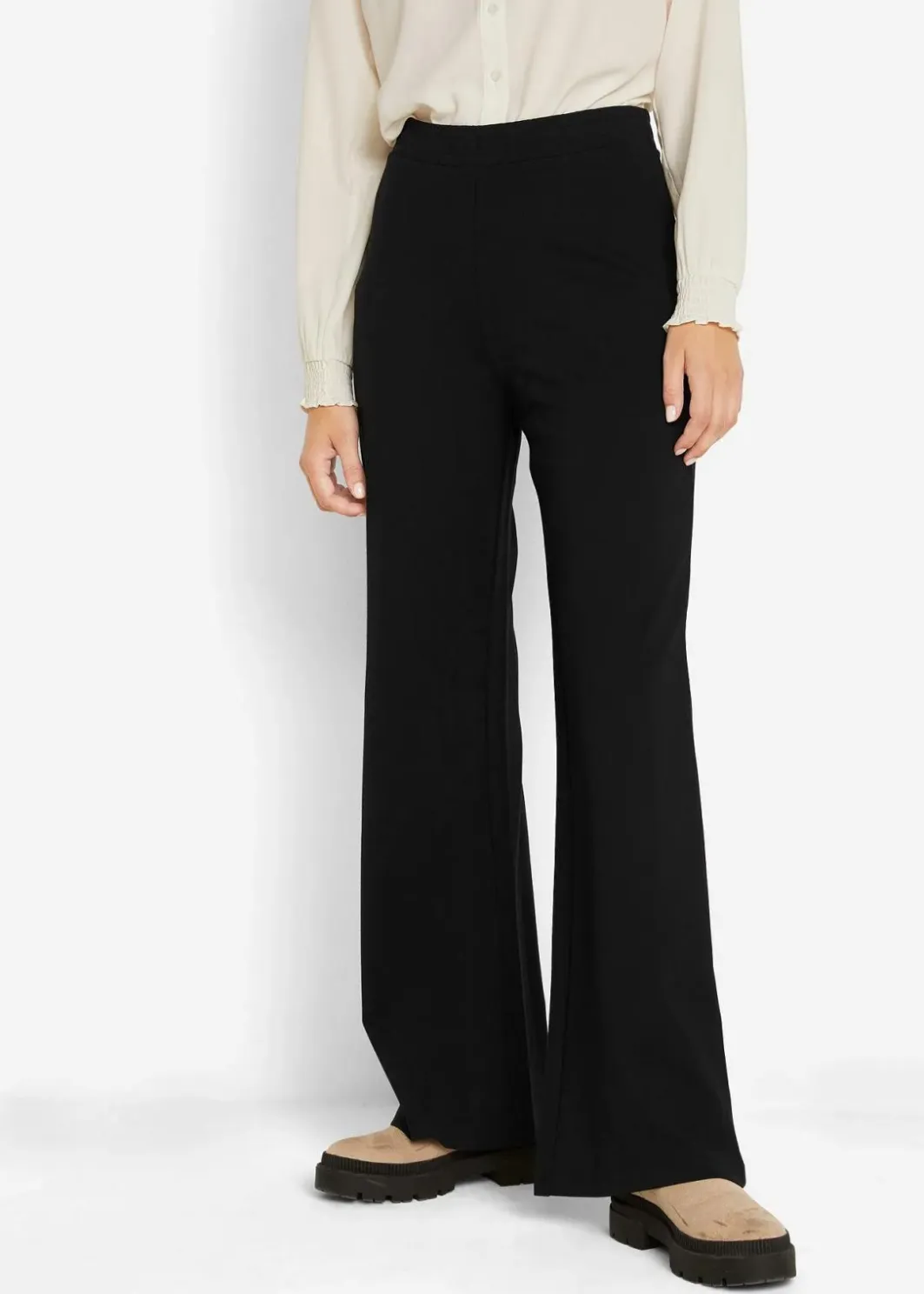 Damen bonprix Bekleidung·Kleider|Hosen|Weite Hose mit Gummibund aus Viskosemix