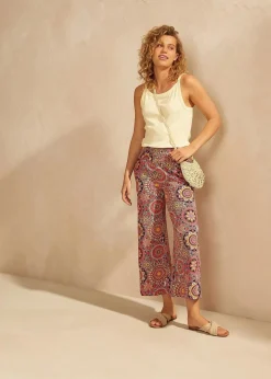 Sale Weite Jersey-Culotte mit breitem Smockbund, 7/8-Länge Damen Bekleidung·Kleider|Hosen