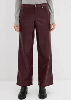 New Weite Lederimitat-Hose Damen Bekleidung·Kleider|Hosen