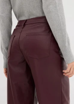 New Weite Lederimitat-Hose Damen Bekleidung·Kleider|Hosen