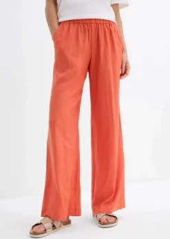 Outlet Weite Palazzo-Hose mit Bequembund Damen Bekleidung·Kleider|Hosen