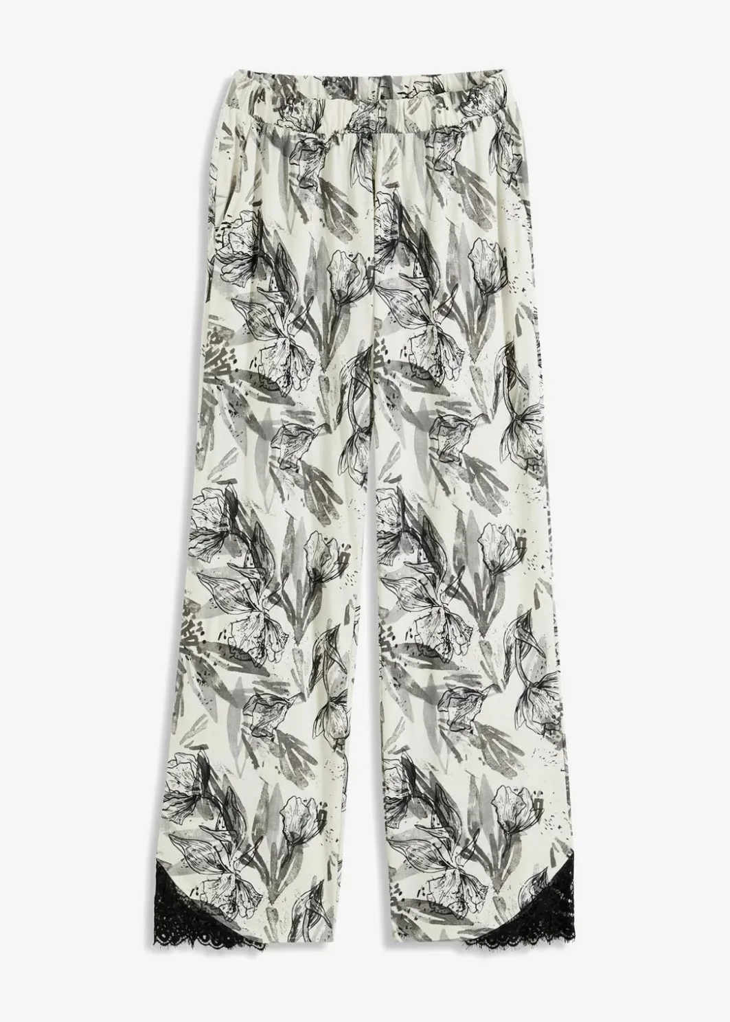 Damen bonprix Wäsche·Nachtwäsche|Nachhaltigere Materialien|Weite Pyjamahose aus softem Viskose-Mix