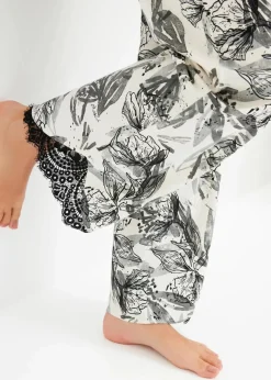 Damen bonprix Wäsche·Nachtwäsche|Nachhaltigere Materialien|Weite Pyjamahose aus softem Viskose-Mix